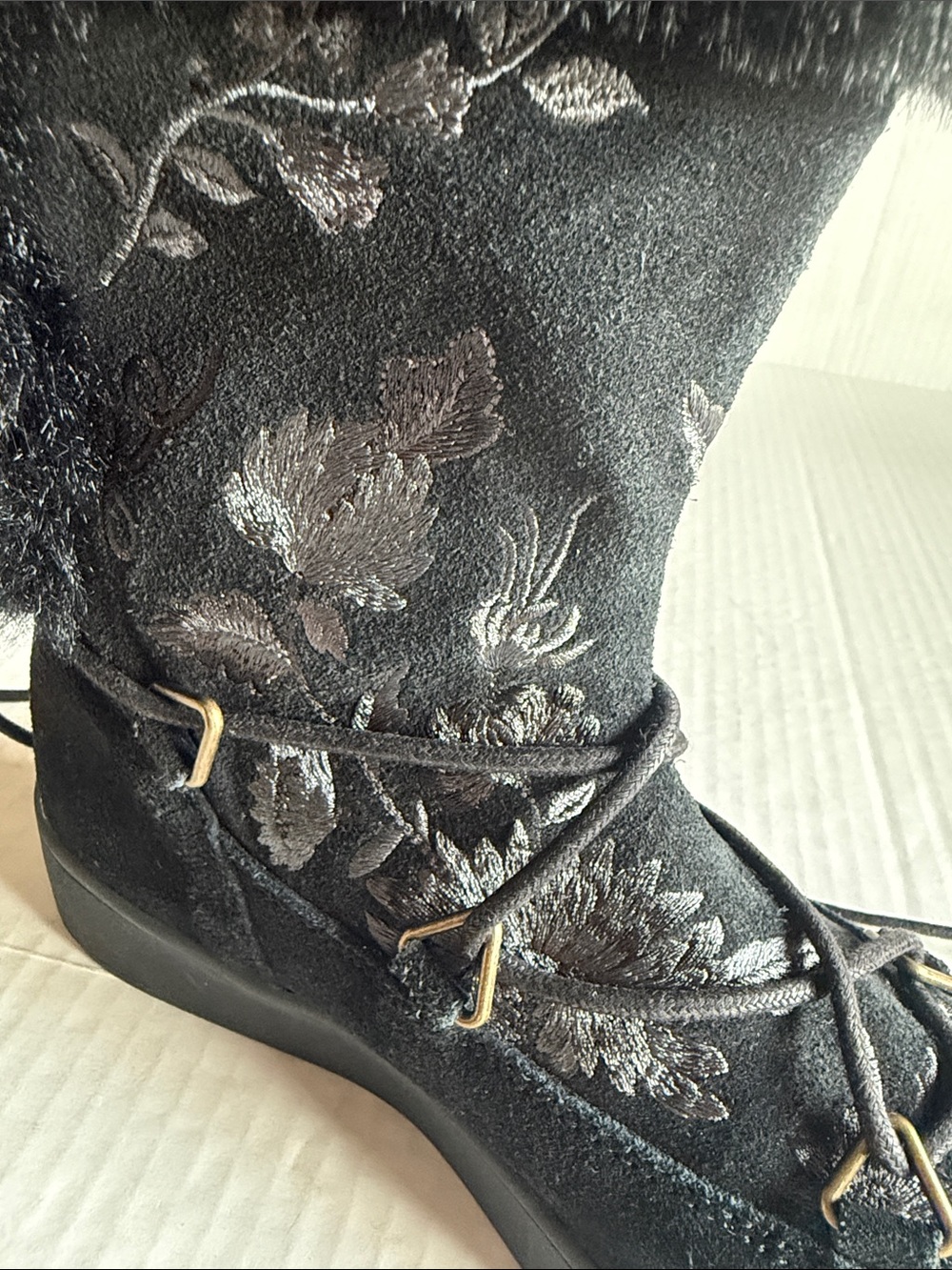 NWOT Johnny Was Freja Moon Boot In Black - Picture 8 of 13